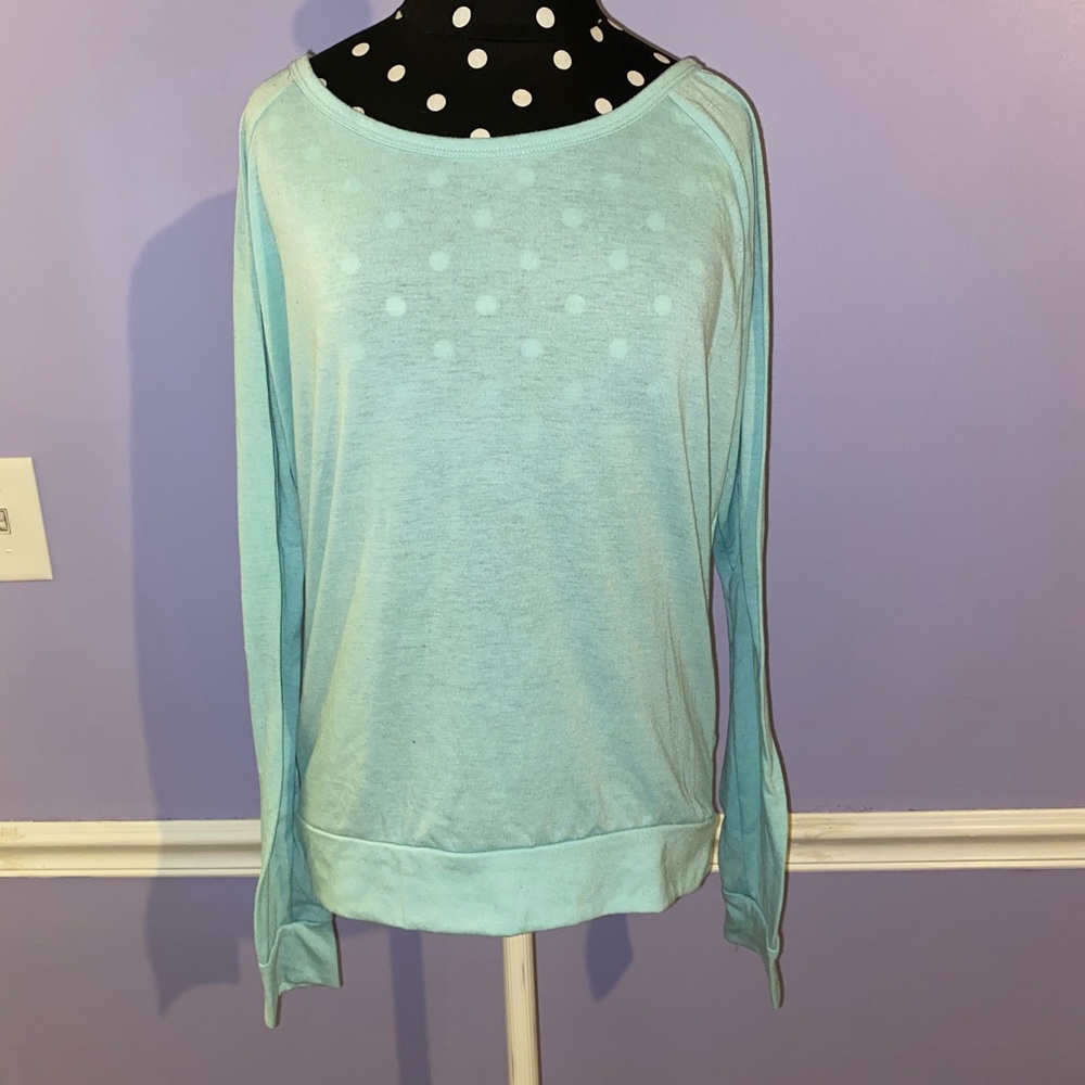 Blue long sleeve T-shirt